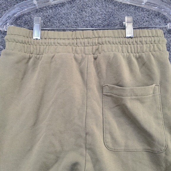 H&M Women's Regular Fit Cut Off Sweat Shorts Green Size Small Cotton Blend - Picture 3 of 11
